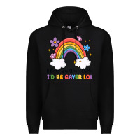 Black if being gay was a choice i'd be gayer lol Premium Hoodie - MaliasSmallBusiness