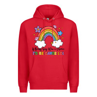 Red if being gay was a choice i'd be gayer lol Premium Hoodie - MaliasSmallBusiness