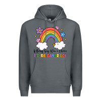 Rock if being gay was a choice i'd be gayer lol Premium Hoodie - MaliasSmallBusiness