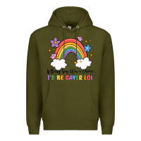 Army Green if being gay was a choice i'd be gayer lol Premium Hoodie - MaliasSmallBusiness