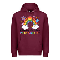 Burgundy if being gay was a choice i'd be gayer lol Premium Hoodie - MaliasSmallBusiness