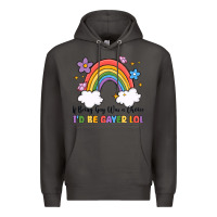 Smoke if being gay was a choice i'd be gayer lol Premium Hoodie - MaliasSmallBusiness