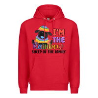 Red i'm the rainbow sheep of the family Premium Hoodie - MaliasSmallBusiness