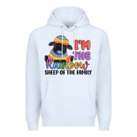 White i'm the rainbow sheep of the family Premium Hoodie - MaliasSmallBusiness
