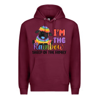 Burgundy i'm the rainbow sheep of the family Premium Hoodie - MaliasSmallBusiness