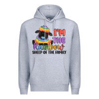Heather Grey i'm the rainbow sheep of the family Premium Hoodie - MaliasSmallBusiness