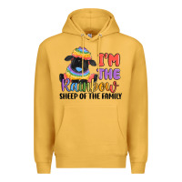 Mustard i'm the rainbow sheep of the family Premium Hoodie - MaliasSmallBusiness