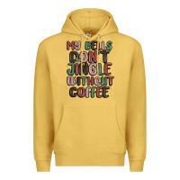 Antique Gold my bells don't jingle without coffee Premium Hoodie - MaliasSmallBusiness
