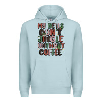 Blue Mist my bells don't jingle without coffee Premium Hoodie - MaliasSmallBusiness