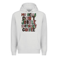Dove Grey my bells don't jingle without coffee Premium Hoodie - MaliasSmallBusiness