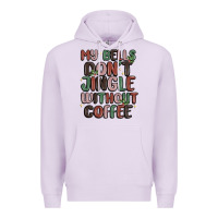 Lilac my bells don't jingle without coffee Premium Hoodie - MaliasSmallBusiness