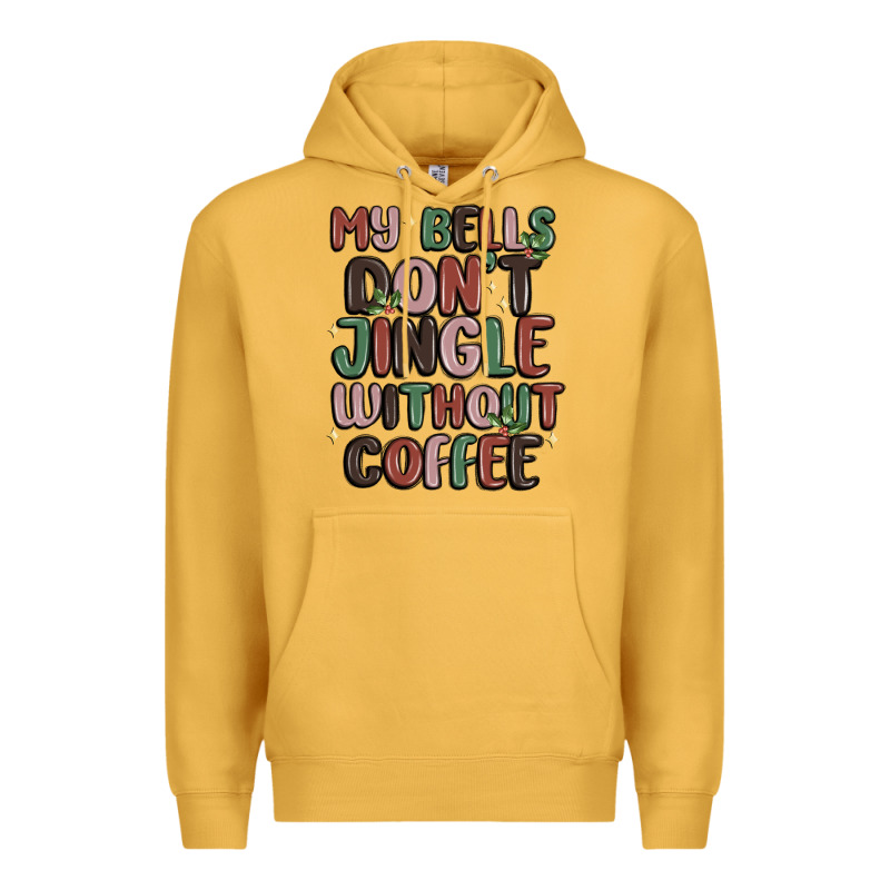 My Bells Don't Jingle Without Coffee Premium Hoodie by MaliasSmallBusiness | Teevron