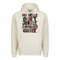 Oatmeal Heather my bells don't jingle without coffee Premium Hoodie - MaliasSmallBusiness