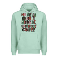 Seafoam my bells don't jingle without coffee Premium Hoodie - MaliasSmallBusiness