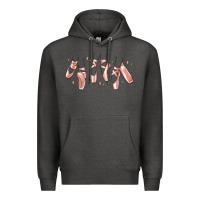 Charcoal Heather ballerina ballet shoes Premium Hoodie - MaliasSmallBusiness