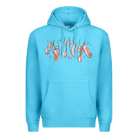 Ocean Blue ballerina ballet shoes Premium Hoodie - MaliasSmallBusiness