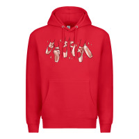Red ballerina ballet shoes Premium Hoodie - MaliasSmallBusiness