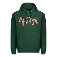 Sports Green ballerina ballet shoes Premium Hoodie - MaliasSmallBusiness