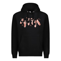 Black ballerina ballet shoes Premium Hoodie - MaliasSmallBusiness