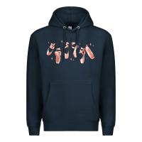 Navy ballerina ballet shoes Premium Hoodie - MaliasSmallBusiness