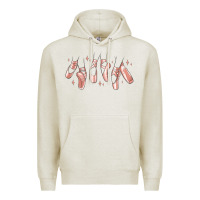 Oatmeal Heather ballerina ballet shoes Premium Hoodie - MaliasSmallBusiness