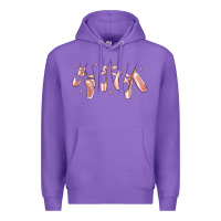 Purple ballerina ballet shoes Premium Hoodie - MaliasSmallBusiness