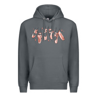 Rock ballerina ballet shoes Premium Hoodie - MaliasSmallBusiness
