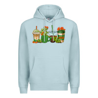 Blue Mist cactus coffee cups Premium Hoodie - AdoDesignShop