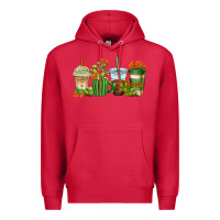 Cardinal cactus coffee cups Premium Hoodie - AdoDesignShop