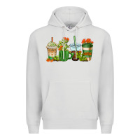 Dove Grey cactus coffee cups Premium Hoodie - AdoDesignShop