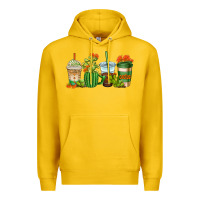 Lemon cactus coffee cups Premium Hoodie - AdoDesignShop
