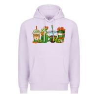 Lilac cactus coffee cups Premium Hoodie - AdoDesignShop