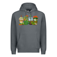 Rock cactus coffee cups Premium Hoodie - AdoDesignShop