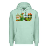 Seafoam cactus coffee cups Premium Hoodie - AdoDesignShop