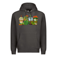 Smoke cactus coffee cups Premium Hoodie - AdoDesignShop
