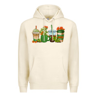 Tofu cactus coffee cups Premium Hoodie - AdoDesignShop