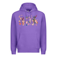 Purple christmas ballerina shoes Premium Hoodie - MaliasSmallBusiness