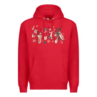 Red christmas ballerina shoes Premium Hoodie - MaliasSmallBusiness