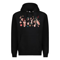 Black christmas ballerina shoes Premium Hoodie - MaliasSmallBusiness