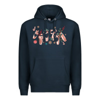Navy christmas ballerina shoes Premium Hoodie - MaliasSmallBusiness
