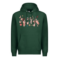 Sports Green christmas ballerina shoes Premium Hoodie - MaliasSmallBusiness