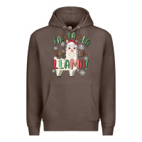 Coffee fa la la llama Premium Hoodie - MaliasSmallBusiness