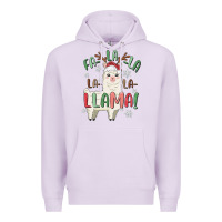 Lilac fa la la llama Premium Hoodie - MaliasSmallBusiness