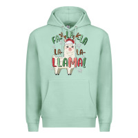 Seafoam fa la la llama Premium Hoodie - MaliasSmallBusiness