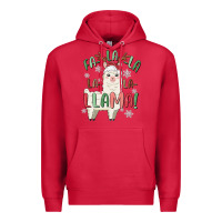 Cardinal fa la la llama Premium Hoodie - MaliasSmallBusiness