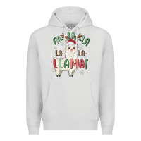 Dove Grey fa la la llama Premium Hoodie - MaliasSmallBusiness