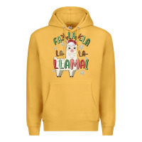 Mustard fa la la llama Premium Hoodie - MaliasSmallBusiness