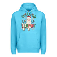 Ocean Blue fa la la llama Premium Hoodie - MaliasSmallBusiness