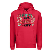 Cardinal santa's favorite dance teacher Premium Hoodie - MaliasSmallBusiness
