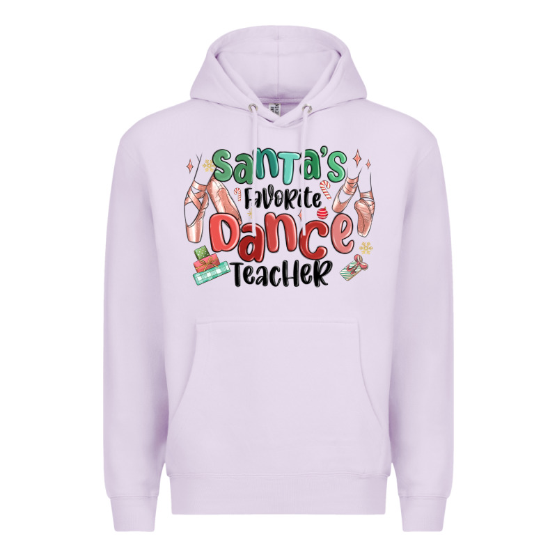 Santa's Favorite Dance Teacher Premium Hoodie by MaliasSmallBusiness | Teevron